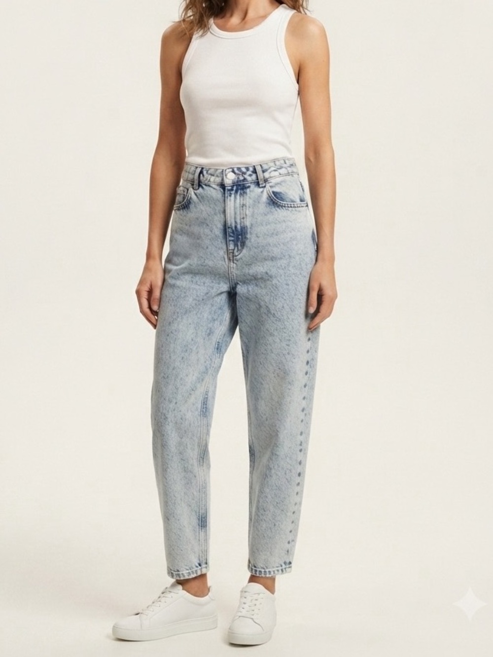 Topshop Light Blue Straight Leg Jeans